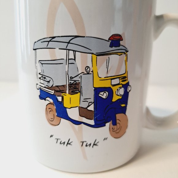 Rare Starbucks Rickshaw Thai Thailand TUK TUK Coffee Mug Ceramic Car Taxi 12 oz - Picture 3 of 7